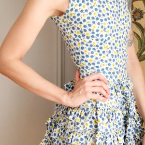 1950s Dress // Rhumba Ruffle Floral Dress // vintage 50s dress image 7