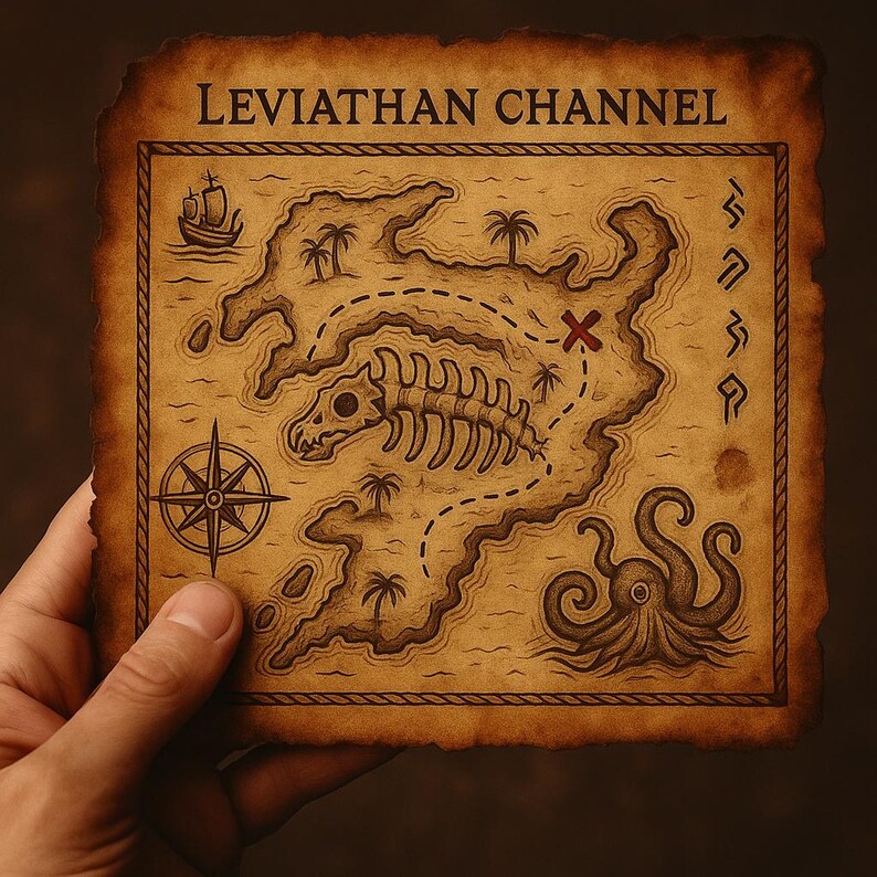 Treasure Rout Map Vintage Pirate Treasure Map Bundle | Nautical Parchment (digital ...
