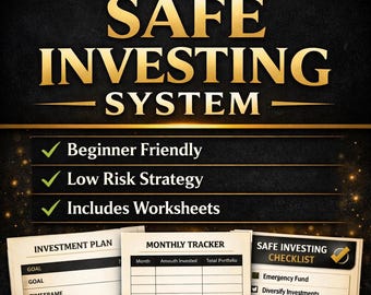 Safe Investing System for Beginners, Low Risk Strategy, Financial Tracker (PDF Download)