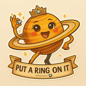Funny Planet Pun Stickers: Solar System Vinyl Decals (Digital Download PNGs)