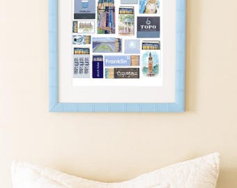 UNC Chapel Hill Digital Matchbook Print