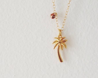 Gold Palm Tree Necklace