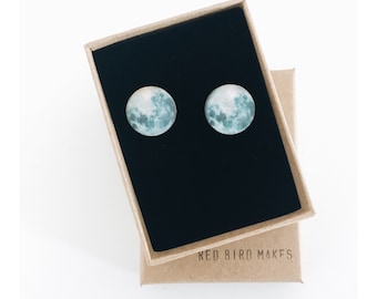 Moon Earrings / Cufflinks / Collar Clips