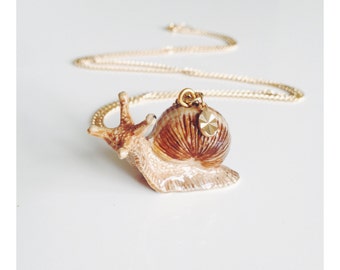 Porcelain Snail Necklace