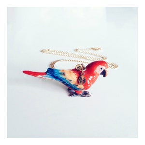 Collar de loro de porcelana