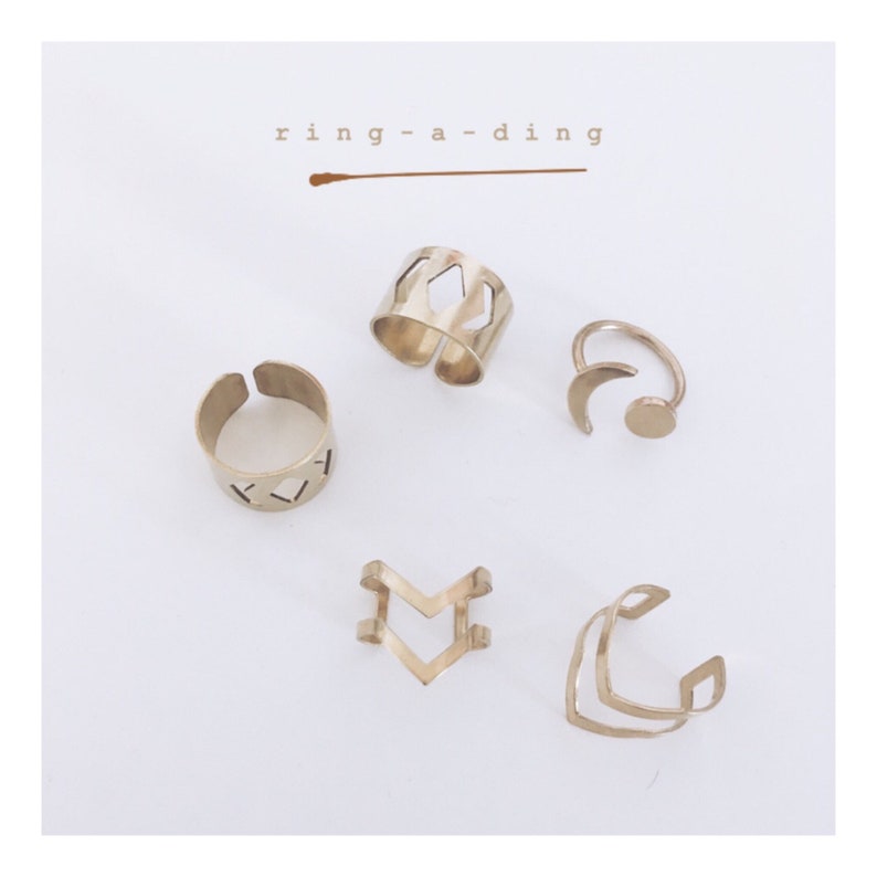 Moon Ring Brass Cast Sun