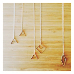 Minimalist Geometric Brass Necklace image 5