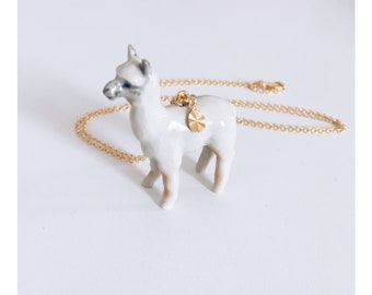 Porcelain Alpaca Necklace
