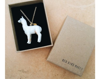 Porcelain Alpaca Necklace
