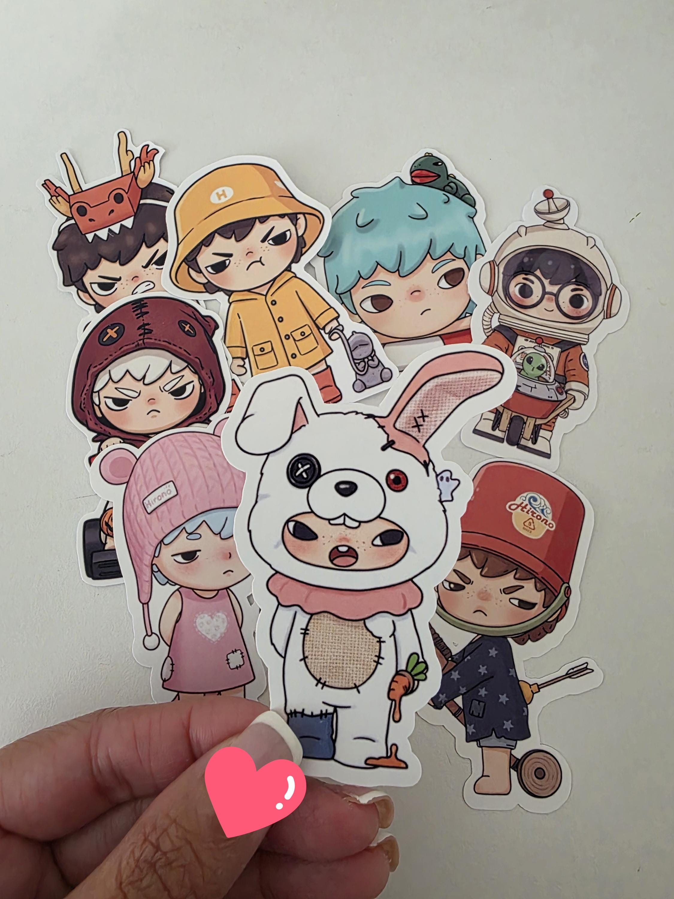 Hirono Fan Sticker Pack | Die Cut | Waterproof Vinyl | Tear Resistant ...