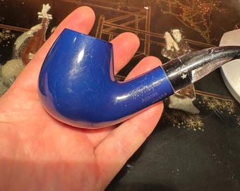 Butz-Choquin  Atlantic Blue Pipe – French Briar Filter 9mm with Clear Acrylic Stem – Collectible Gift