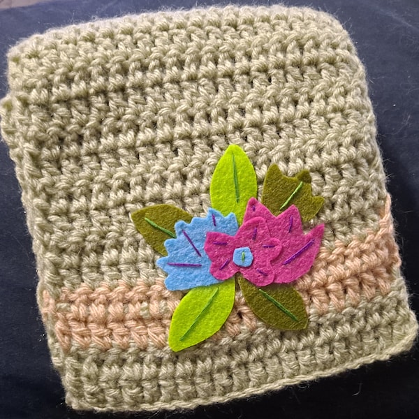 Spring Flowers Crochet Scarf