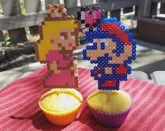 Super Mario 2 Mario and Peach Party Cake Decoration
