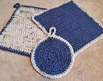 Crocheted Kitchen Dishtowel Set