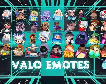 Valorant Emotes | Twitch & Discord Emotes | Gamer Stream Emotes | Digital Download