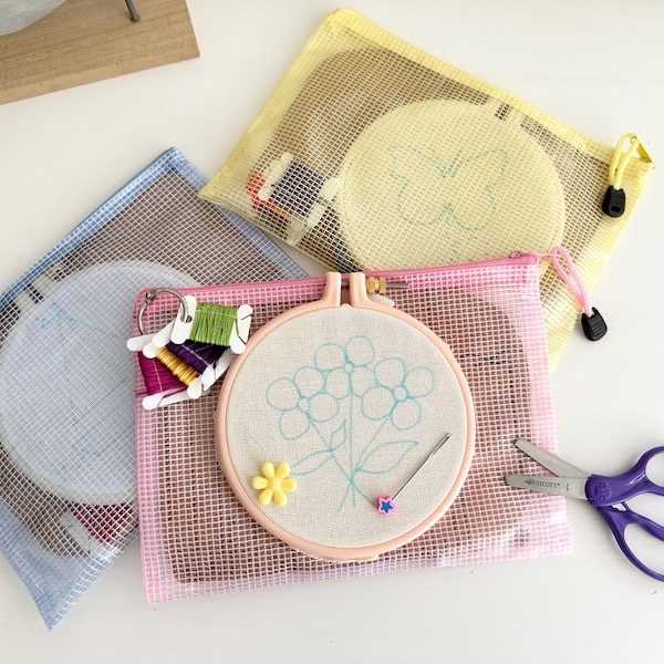 Kids Embroidery Starter Kit – Ages 4+, Reusable Tools