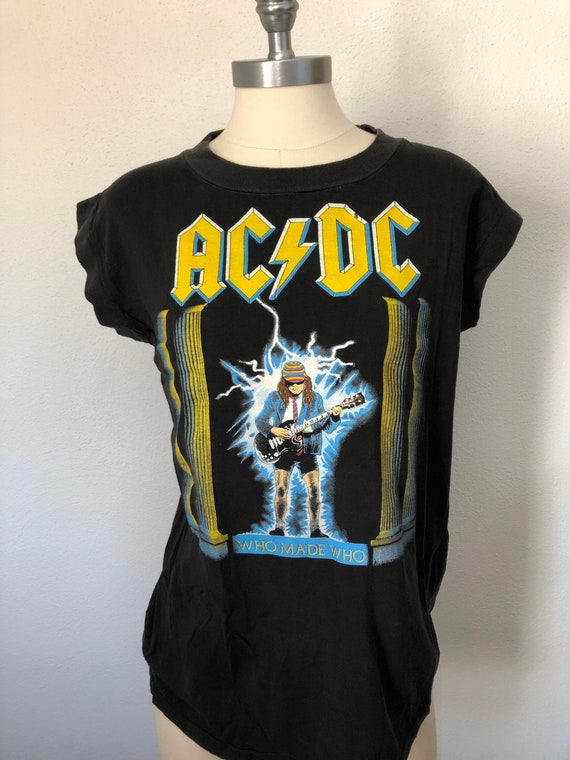 Vintage 1986 ACDC Who Made Who Sleeveless Vintage Concert Tees