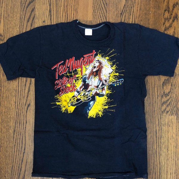 T-shirt Ted Nugent 'Gonzo' - Noir, Manches Courtes, Toutes Tailles, Neuf