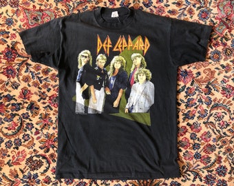 Def Leppard Hysteria Concert T-Shirt, Handtex 1987 Def Leppard Concert Souvenir