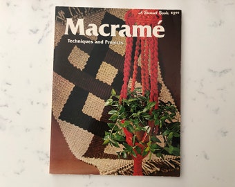 Macrame Techniques and Projects| Easy to Follow Macrame Guide | Vintage Macrame | 1970's Macrame A Sunset Book