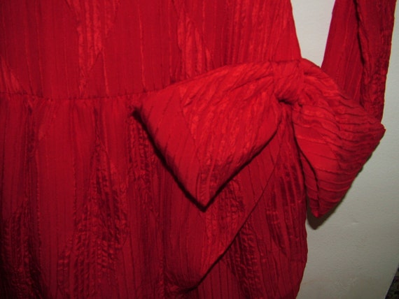 Lawrence Red Silk 1980s Cocktail dress - image 6