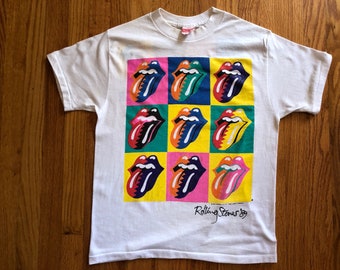 The Rolling Stones 1989 総柄 Tシャツ 1989 ROLLING STONES Vintage Rare! All-over-print 80's Tour Shorts