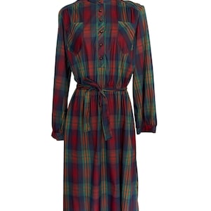 lady carol of new york vintage dress Vintage Lady Carol of New York Red Print 80s Dress