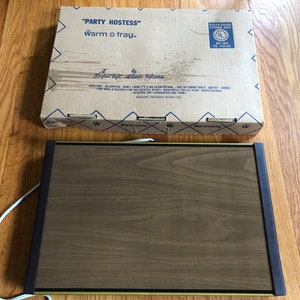 Vintage Party Hostess, Warm O Tray, Electric Food Warmer, Tray 11” X 17”, Vintage Hot Plate, Entertaining, Atlantic Giftwares