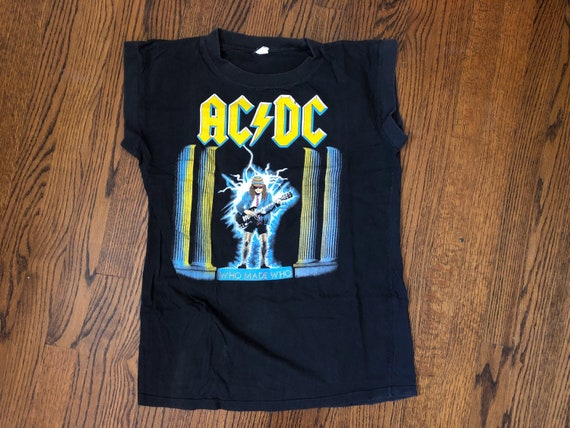 Vintage 1986 ACDC Who Made Who Sleeveless Vintage Concert Tees