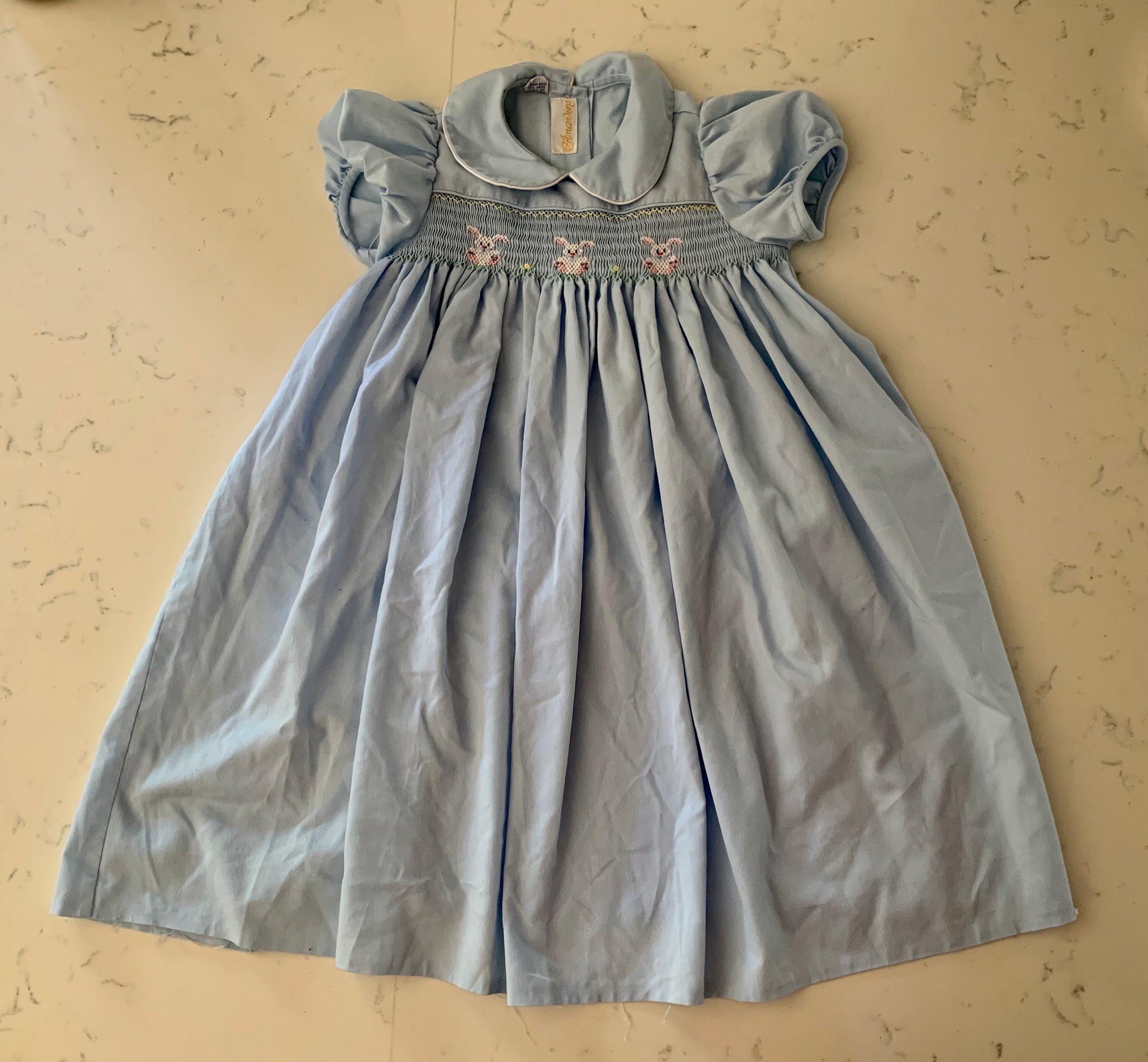 Anavini Couture Girls Pastel Plaid Easter Dress - Fully Smocked Bodice main image 0