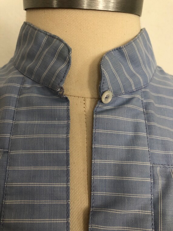 Vintage Blue Striped Blouse with Tie | Maxime Blo… - image 4