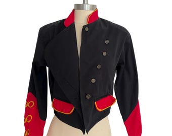 Mine and Bill's Outfitters Black Red Gold Western Bolero Jacket