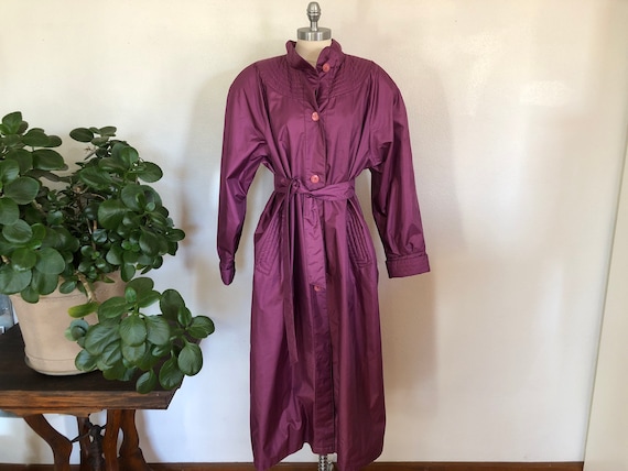 Plum Rain Coat Fully Lined | Chiango By Fleet Str… - image 1