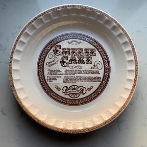 Vintage Cheese Cake Pie Dish, Royal China Ironstone Country Harvest, Vintage USA Made 10 3/4" Mid-Century Modern