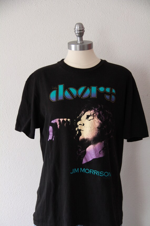 The Doors Jim Morrison Concert Tshirt Dance On Fire 1990s Promo Tee