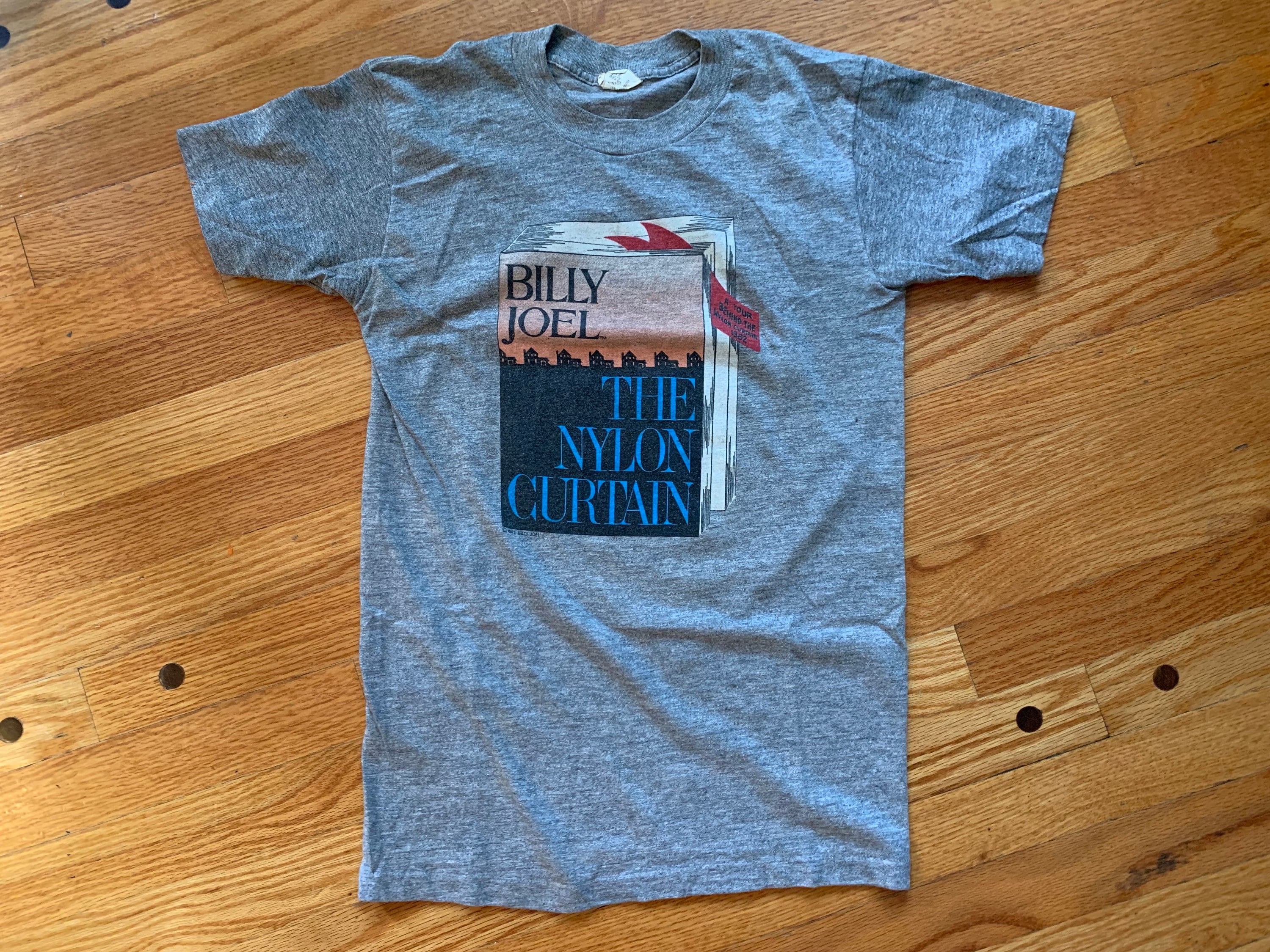 Billy Joel 1982 the Nylon Curtain, Concert T-shirt, Souvenir, A 