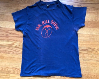 Mr. Bill Show • Original 1970’s T-shirt • Navy And Red  •  SNL • Saturday Night Live • Walter Williams