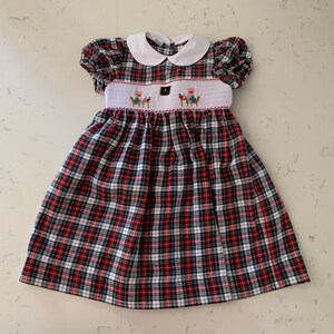 Vintage Anavini Smocked Plaid Dress With Cross Stitch Pigs at School, Peter  Pan Collar, Puff Sleeve 4T - Etsy
