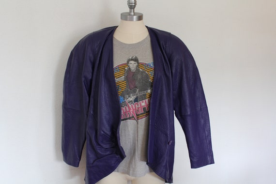 1980s C III Purple Leather Coat • Medium Purple L… - image 7