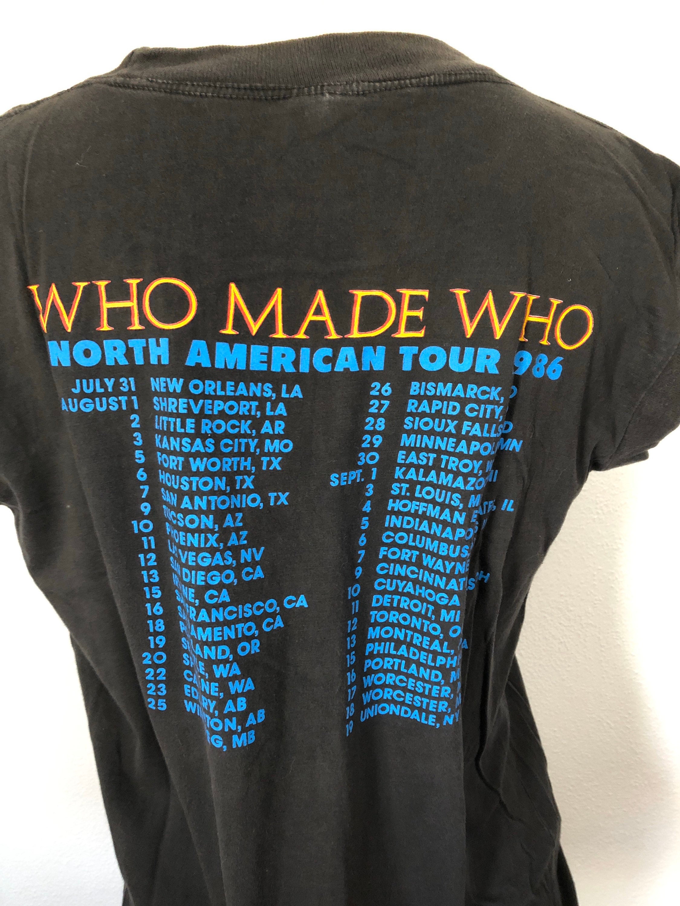 Vintage 1986 ACDC Who Made Who Sleeveless Vintage Concert Tees