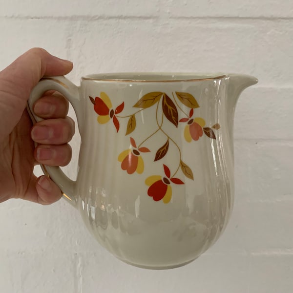 Autumn Leaf by Mary Dunbar Tea Water Pitcher Superior Hall China Jewel Homemakers Institute