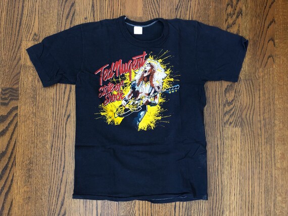 Ted Nugent Tour T-shirt 1979 State of Shock Live at Mile High Tee