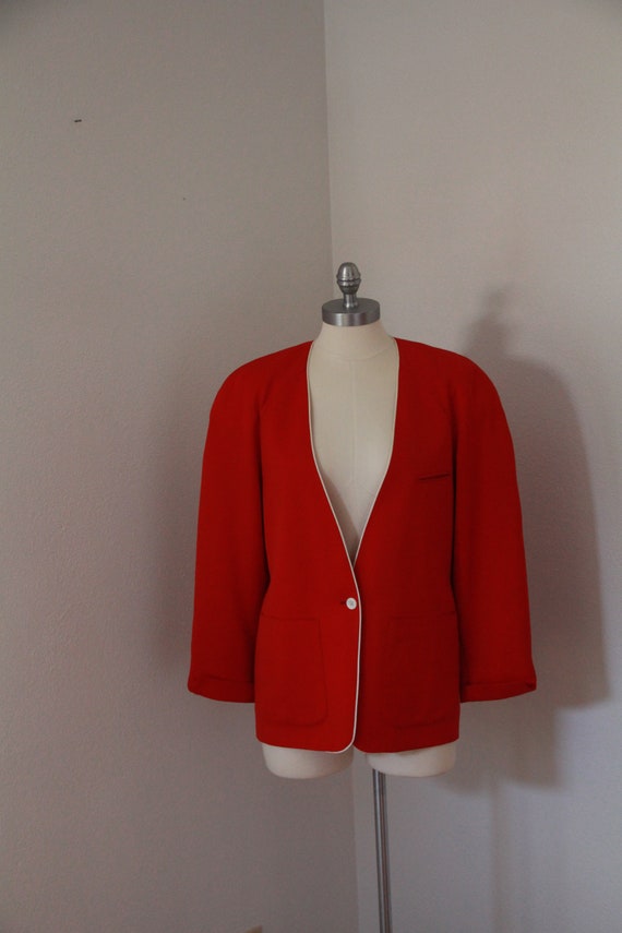 RED BURBERRYS’ Prorsum Blazer • Vintage • Authent… - image 8