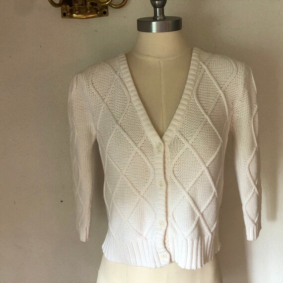 Jeanne pierre deals cable knit cardigan
