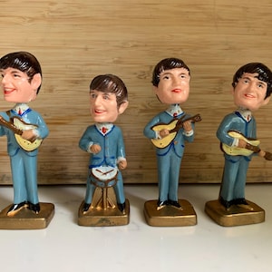 Set de música Swingers de los Beatles, adornos para tartas poco comunes, muñecos cabezones de los Beatles, figuritas de los Beatles, Beatles de los años 60