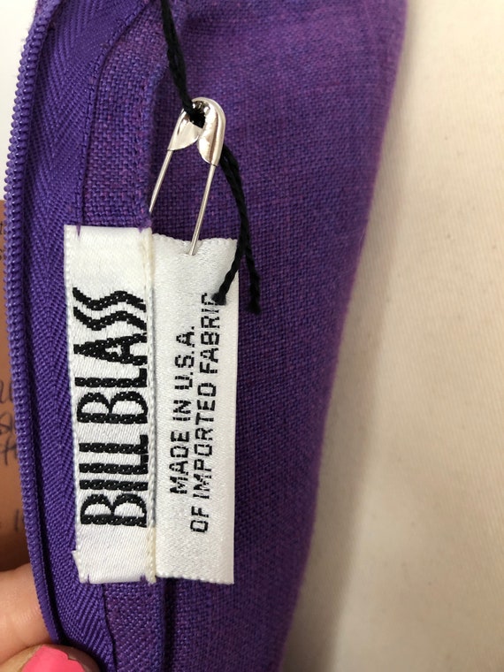 Bill Blass Purple Mini Dress | 1990's Bill Blass … - image 6