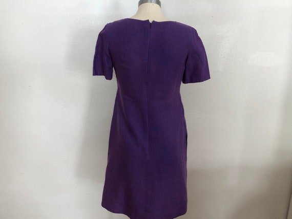 Bill Blass Purple Mini Dress | 1990's Bill Blass … - image 3