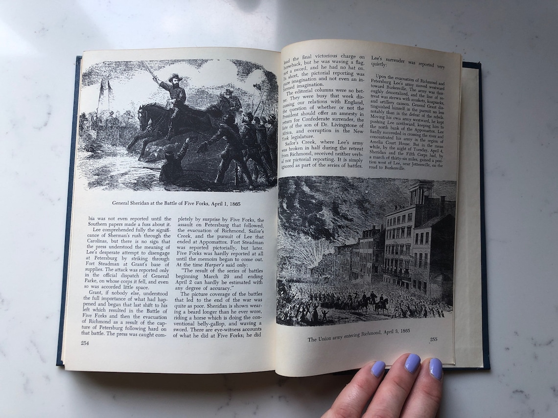 Civil War in Pictures Book Club Edition 1955 Blue and Gray Etsy