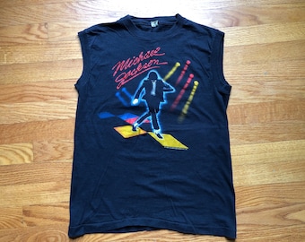 Michael Jackson 1984 Victory Tour Sleeveless T-shirt, Screen Stars
