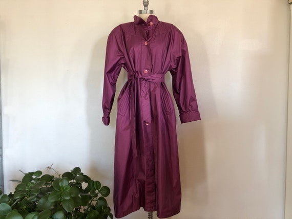 Plum Rain Coat Fully Lined | Chiango By Fleet Str… - image 5